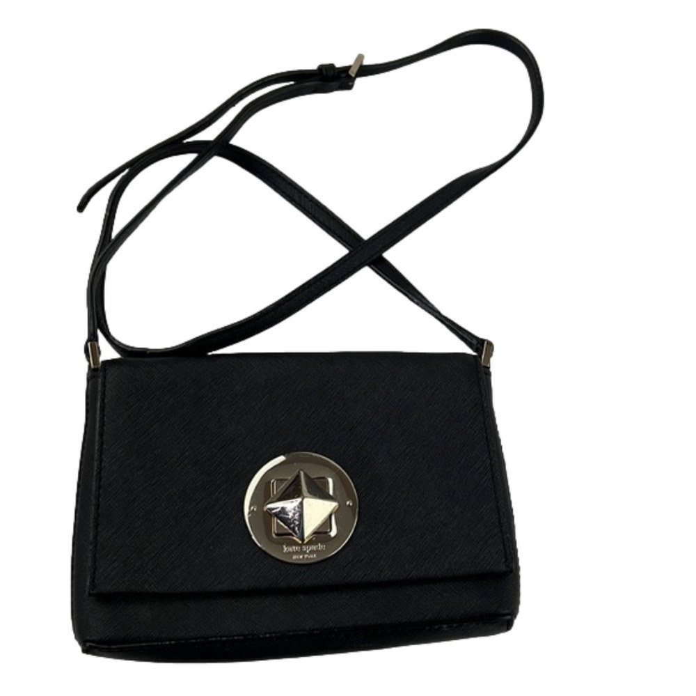 Kate Spade New York Saffiano Leather Turn-Lock Crossbody Mini Bag Purse